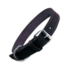 COLEIRA DE PELE NOBUCK 45CM*18MM PRETO